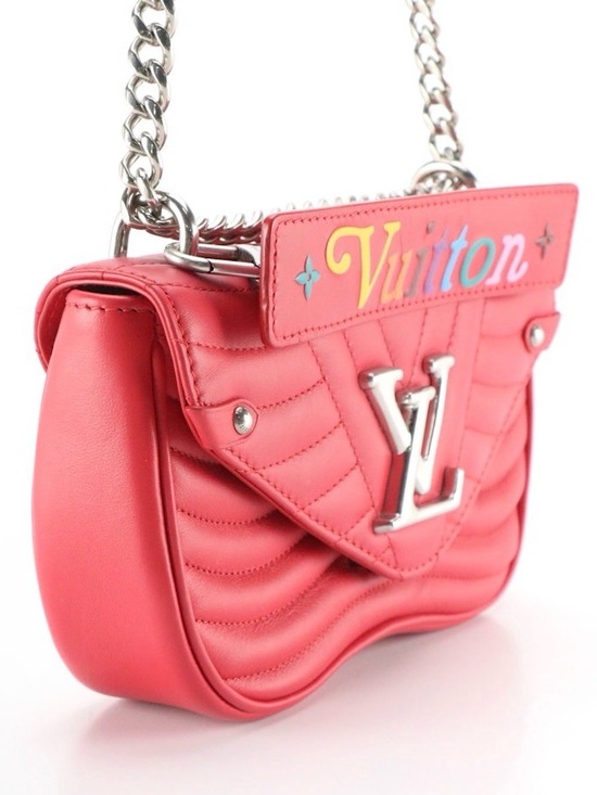 Louis Vuitton New Wave Chain Link Two-Way Bag in Red Quilted Calfskin Leather - Picture 3 of 11